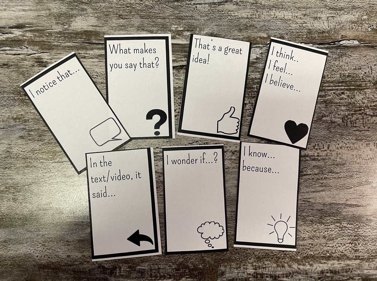 teacher2teacher's tweet photo. "These are the talking chips I created back in 2019 during our school’s @RigorRelevance training! The idea was to use them like playing cards, with each student holding their own set." —T @MrsBrooksPUSD

#TeacherTwitter https://t.co/3xHrpLieGE