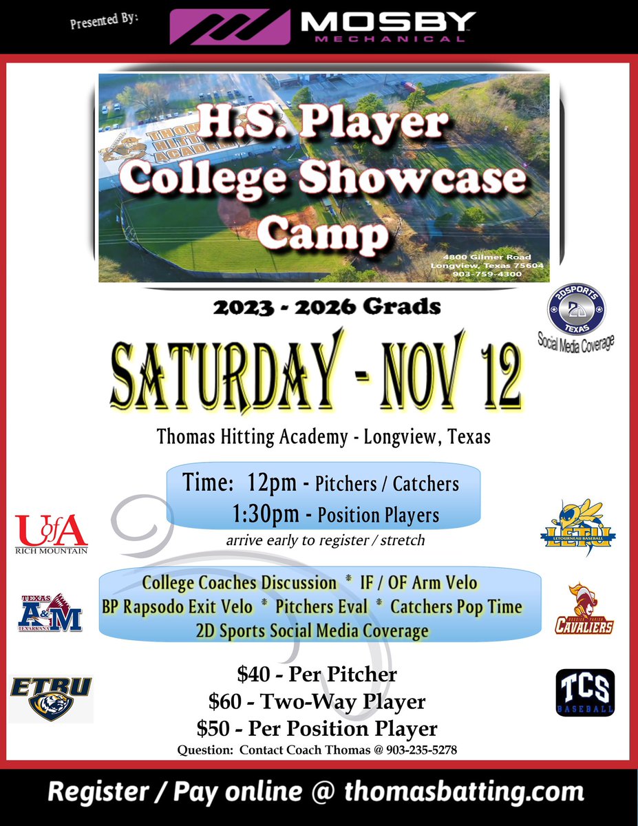 Thomas Hitting Academy tweet media