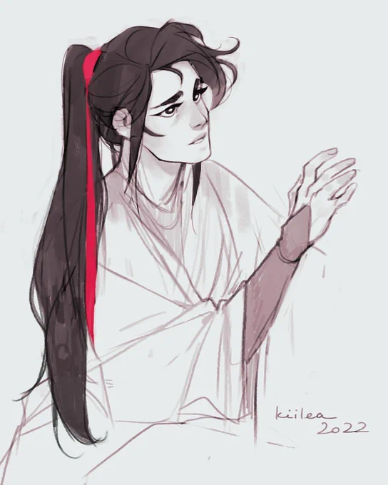 sketching wei wuxian in 2022 vs 2019 #weiwuxian #mdzs 