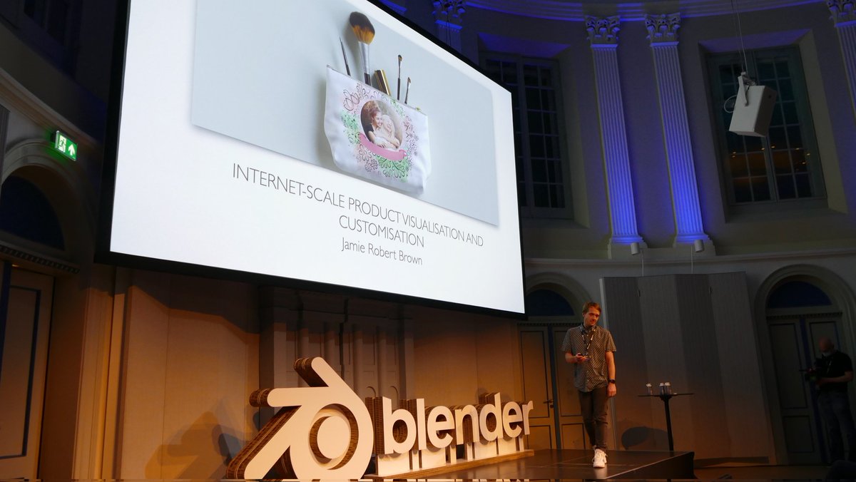 Jamie Robert Brown on "Product Visualization and Customization" uses a pre-render pass and composites customer images on top of it as I understand it  #bcon22