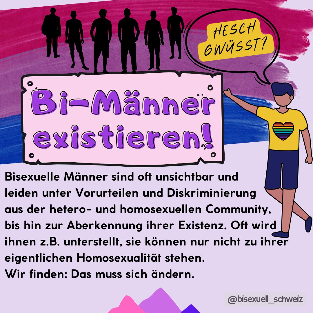 Hast du gewusst? Bisexuelle Männer existieren tatsächlich! #bisexuell #bisexualmenexist #bisexuellesichtbarkeit #bisexuellschweiz