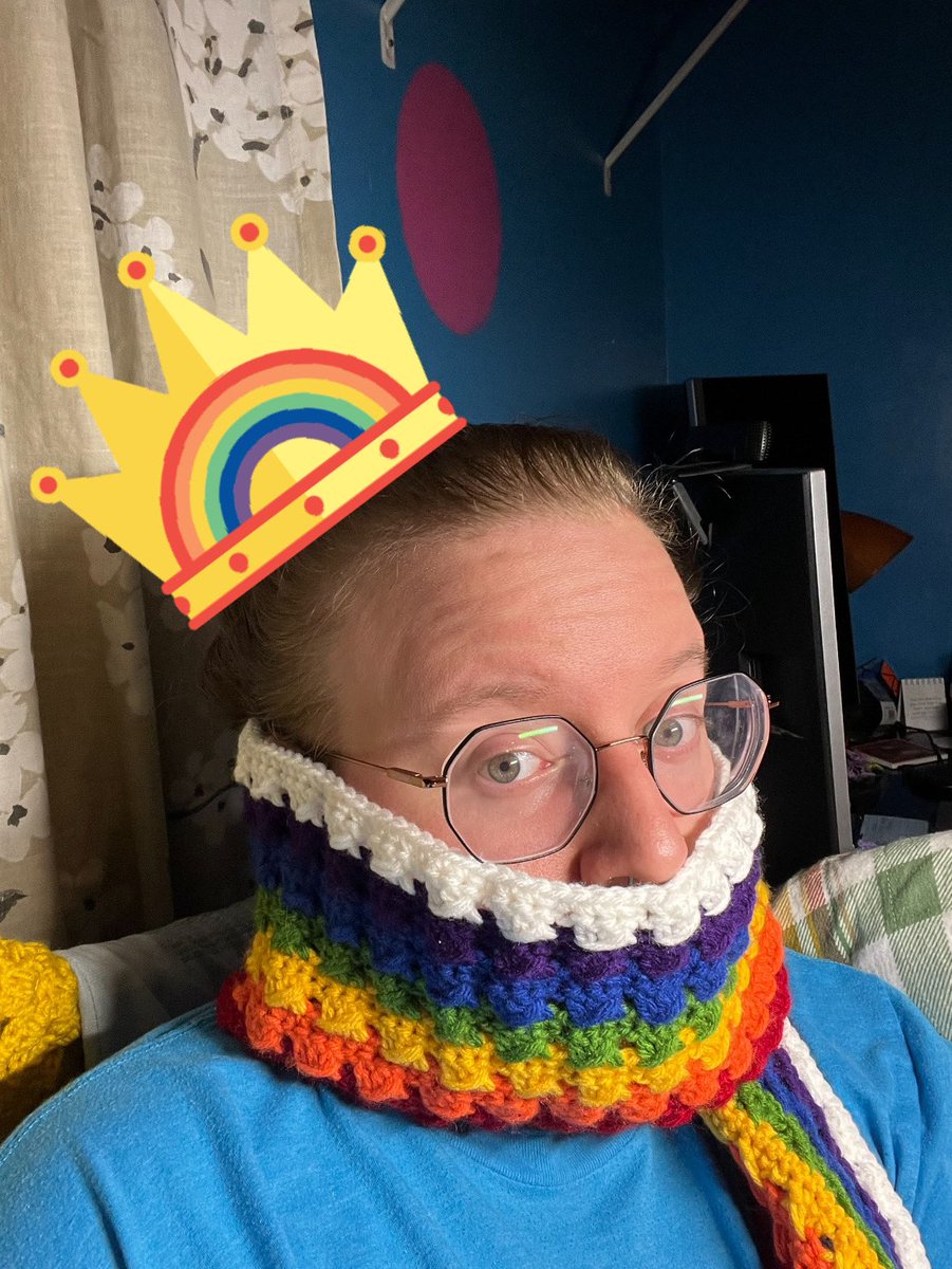 IceCreamCraftin's tweet photo. I know I said I’d work on the WIPs I already had! But this pattern has been calling to me for over a year at this point! Finished half of it now working on the more complicated portion! I can show the finished piece before Monday! 💗🏳️‍🌈#yarn #crochetproject #crochet #queercreater https://t.co/hjykznw7cx