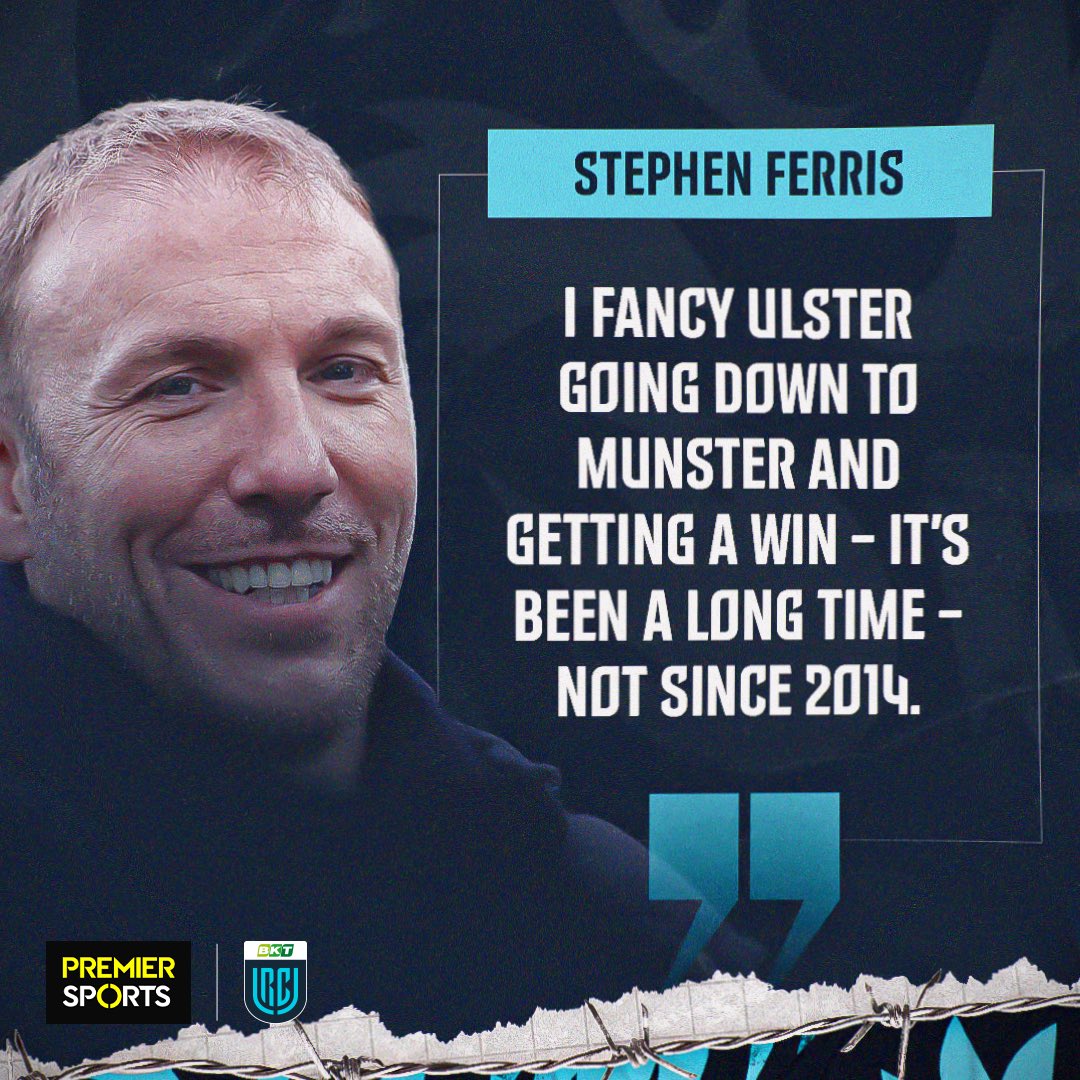 PremSportsTV's tweet photo. 🗣 @StephenFerris6 thinks @UlsterRugby get their first #URC win at Thomond Park since 2014 this evening!

#MUNvULS https://t.co/ICa5gZZPhY