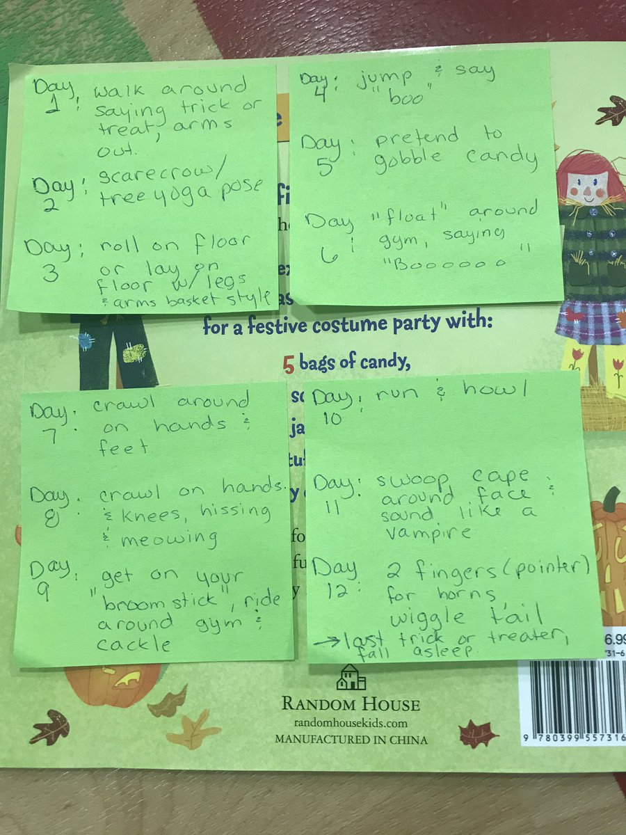 Love when I can incorporate a book into PE!  Halloween fun with littles