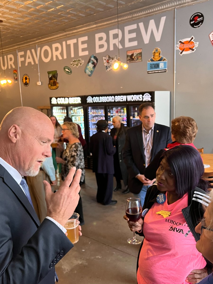 We had a great meet and greet last night in Goldsboro where we talked about affordable housing, farming and support for our armed services. Thanks for having me! #NC13