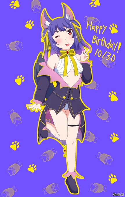 ルルちゃんお誕生日おめでとうー!!かわいくてアニメ・特撮に博識で何事も前向きにがんばるルルちゃんが大好きです #ルールル美術館 