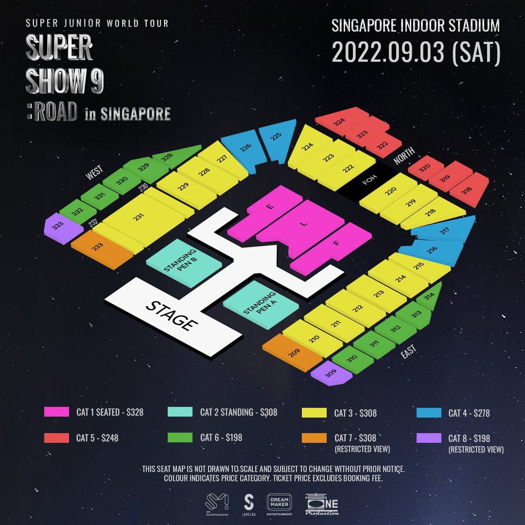_ZH4NGH40's tweet photo. [THREAD] View from Singapore Indoor Stadium, according to past concerts. 

All credit to the rightful owner. 

Seating plan reference (and many more!) https://t.co/neRsIJHqzF