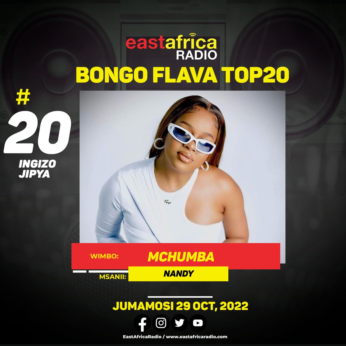 earadiofm's tweet photo. Nafasi ya 15 mpaka 20 wiki hii kwenye #BongoFlevaTop20 ya #EastAfricaTV na #EastAfricaRadio kwa mashavu ya #CocaColaTanzania

16. @Realjaymelody Nakupenda

17. @motra_thefuture Two Steps 

18. #BarakahThePrince Permanent Love 

19. #WatuFresh Sipotei 

20. @officialnandy Mchumba https://t.co/JrTaK5Dq9F