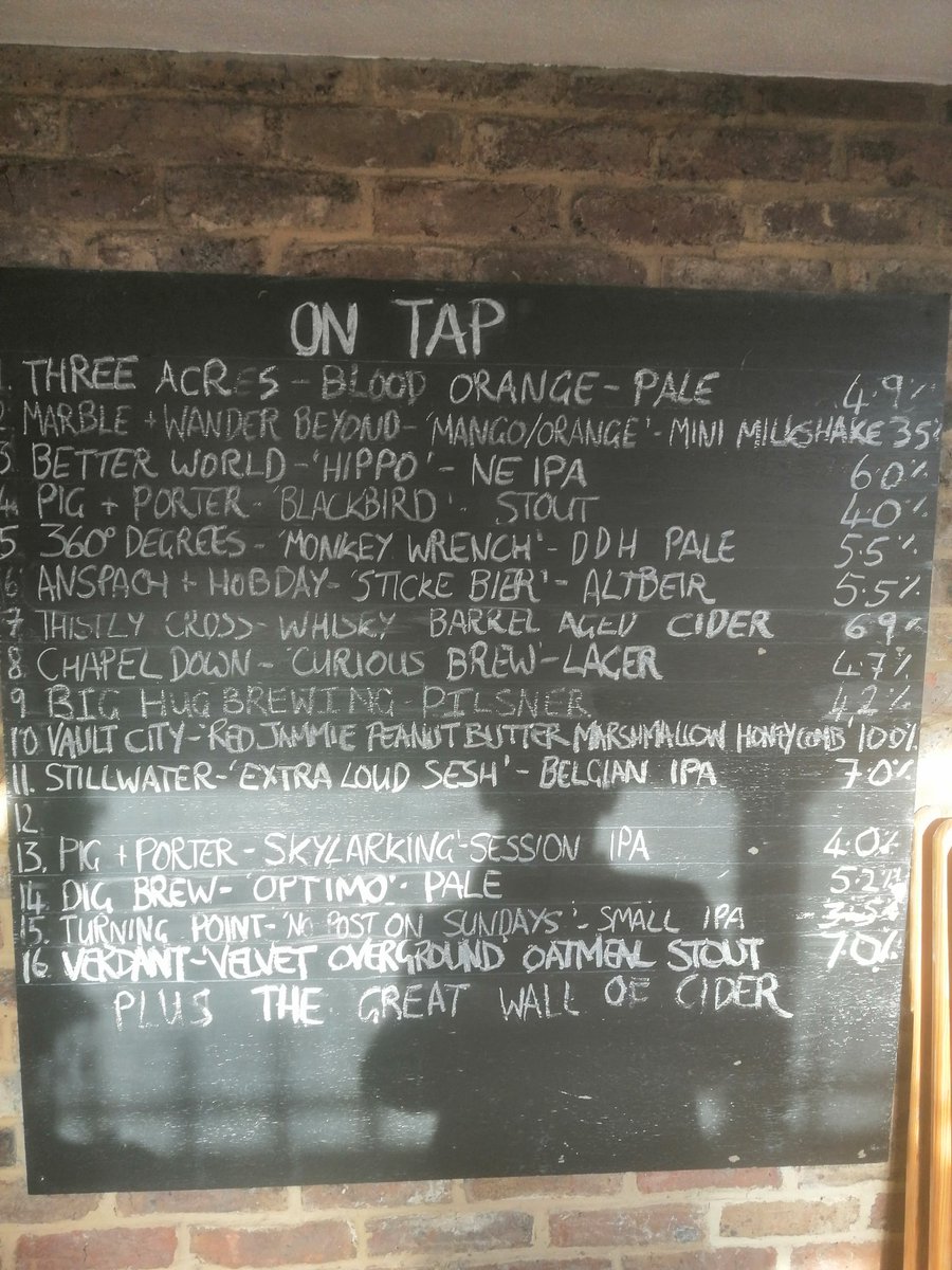 Curating Halloween beers at The Pantiles Tap <a href="/PantilesTap/">The Pantiles Tap</a>
<a href="/marblebrewers/">Marble Brewery</a> 
@betterworldbrew 
<a href="/360brewco/">360° Brewing Company</a> 
@vaultcitybrew 
<a href="/TurningPointbco/">Turning Point Brew Co</a> 
<a href="/VerdantBrew/">Verdant Brewing Co 🍻</a> 
<a href="/Stillwater_Art/">stillwater®</a> 
<a href="/Three_Acre/">Three Acre Brewery</a> 
<a href="/PigAndPorter/">Pig And Porter</a> 
<a href="/DigBrewCo/">DigBrewCo.</a> 
<a href="/VerdantBrew/">Verdant Brewing Co 🍻</a>