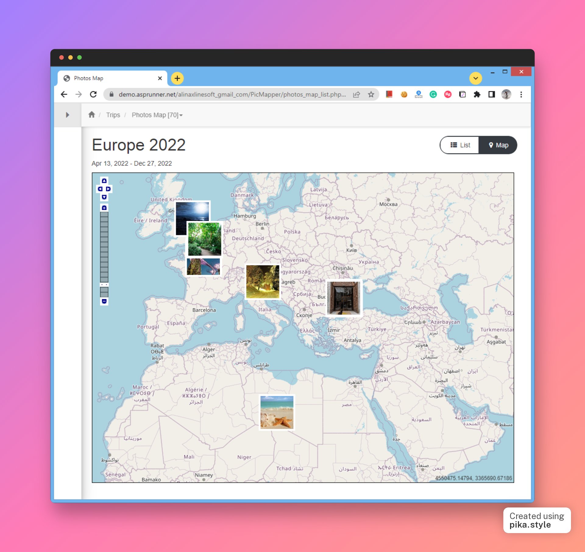 Map view