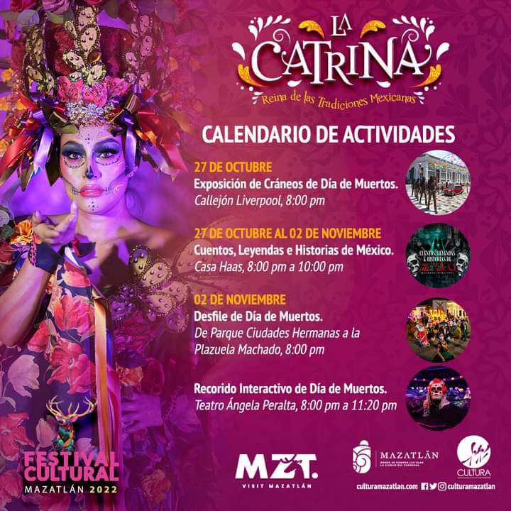 PromoturSina's tweet photo. Este fin de semana #Sinaloa se viste de color para celebrar el #DíadeMuertos💀🏵️.
Las familias se reúnen y montan altares para darle la bienvenida a sus seres queridos.
Vive la celebración que fusiona rituales católicos y prehispánicos.
#Promotur
#TurismoconSentidoSocial https://t.co/1bwmGasX1I