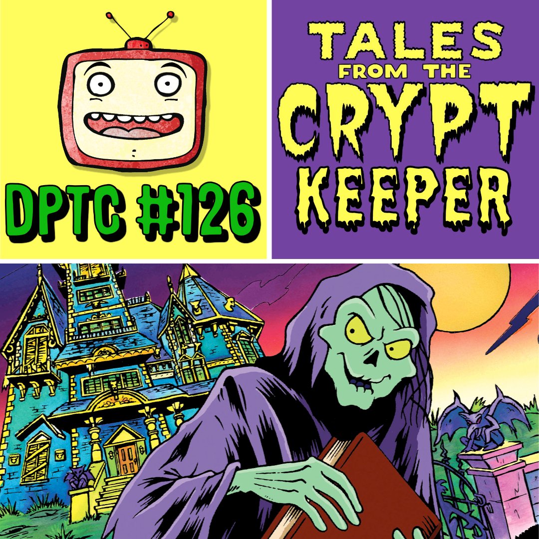 dptooncast's tweet photo. Skelebrate the horrordays w/ scare-ifying stories of prank phone calls and mean teachers on DPTC's TALES FROM THE CRYPTKEEPER episode!

Available now at https://t.co/Ld61odVGxc.

#talesfromthecrypt #cartoon #comedy #podcast #cryptkeeper #Halloween #horror https://t.co/T9V5x1Sp81