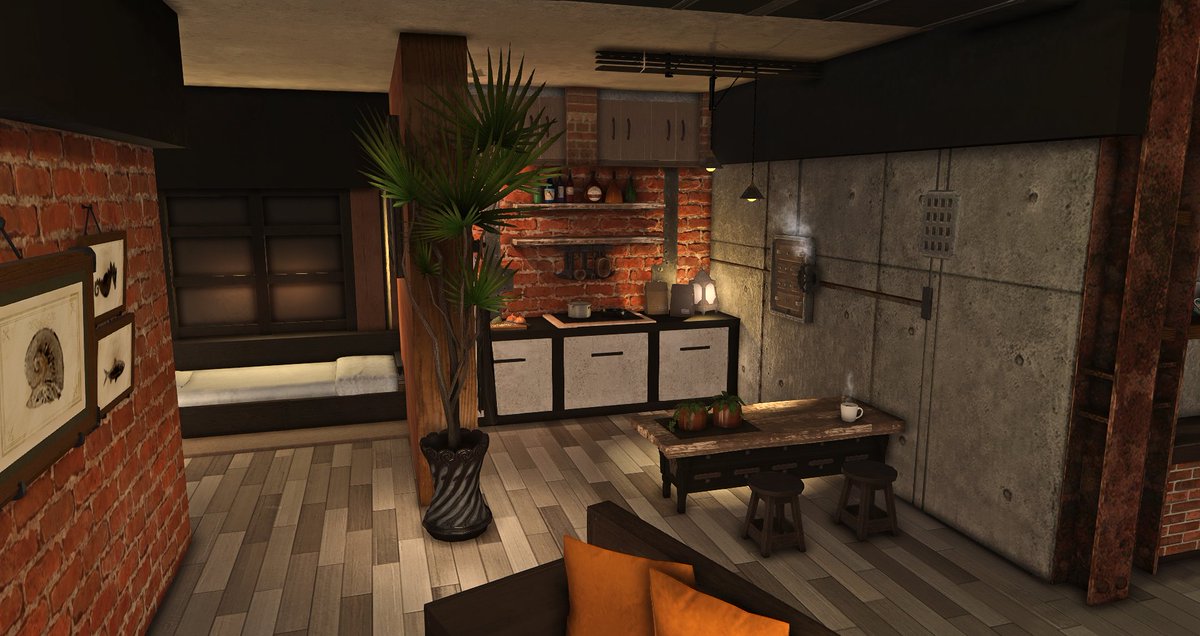 StrangeFrog00's tweet photo. [ M size ] 인더스트리얼 주택 컨셉  

#FF14ハウジング #FF14housing #HousingEden #FF14_하우징 https://t.co/h2ckYbn3y8