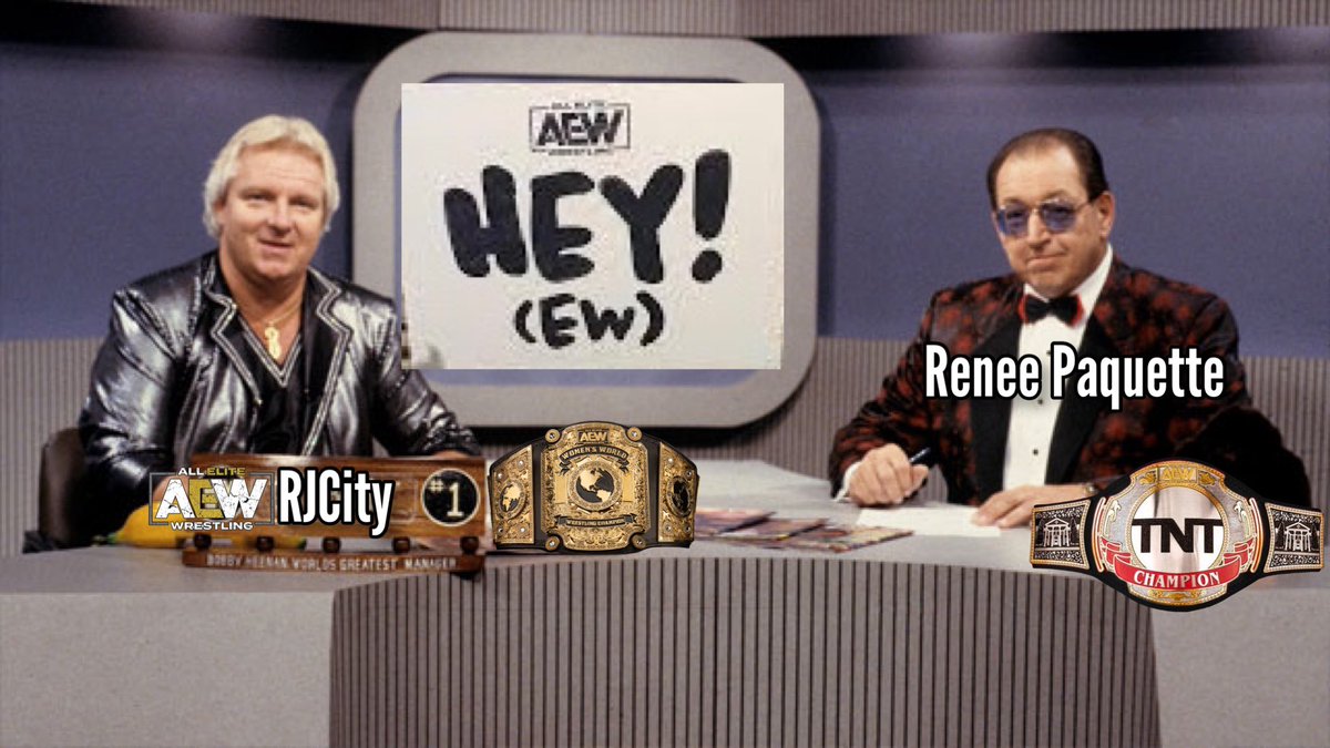 Watching @RJCity1 host #AEWHeyEw on @YouTube , @AEW  Channel with @ReneePaquette reminds me of this duo #BobbyTheBrain & #GorillaMonsoon #AEW