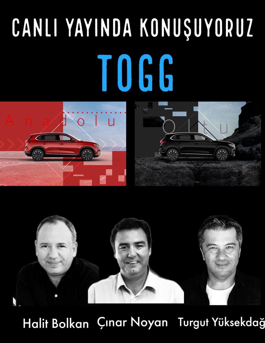 turgutyuksekdag's tweet photo. Bu gece #TOGG konuşuyoruz.
Gemlik’teki törenin bitiş saatine göre belirlenecek saatte (büyük ihtimalle 23:00) AutoClub YouTube kanalında @hbolkan ve @cinarnoyan ile TOGG konuşuyor, sizlerden gelen soruları yanıtlıyoruz.
Yayın saati için takipte kalın👍
#TOGG2022 @AutoClubTR https://t.co/ibl9QBZL7h