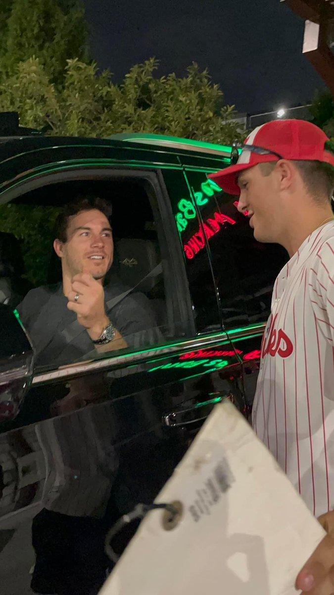EastCoastCool_'s tweet photo. Who remembers the #SignJT kid? His mom is looking for a ticket for him for Monday night’s game! If anyone has one, let her know. @Phillies @JTRealmuto @HolahanMaria @SignJTRealmuto @6abc @NBCSPhilly @MikeFOX29 @CrossingBroad https://t.co/v6ujSignaH