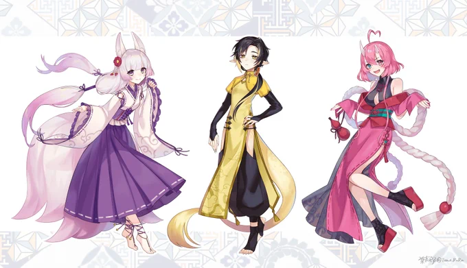 【works】ゐざよい堂()の御三方の真の姿を撮らせていただきました!いつも以上に神々しい姿の御三方にドキドキしながら楽しく撮影しました～!今後も配信等チェックしてもらえると嬉しいです 