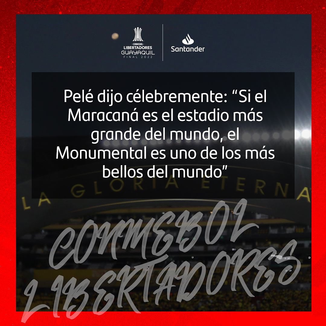 Palabras mayores para el estadio de esta noche 🇧🇷❤️

#Libertadores