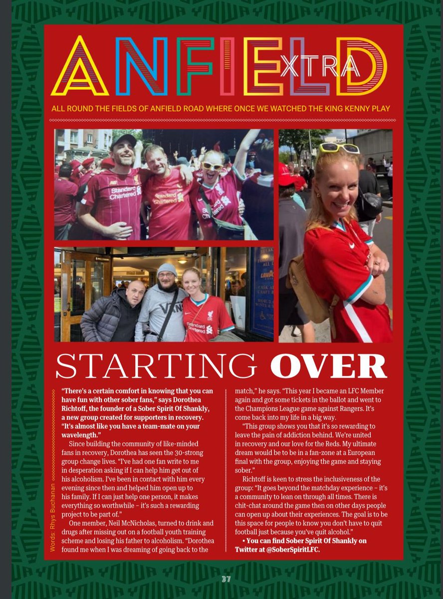 The group will be covered in todays matchday programme!!! #LIVLEE #matchday #LFC
