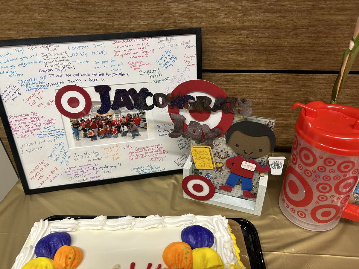 It was a bittersweet day for us at #T1138 as we reflected n celebrated Jay’s last day with us as TL.  We are proud of him, he will start his new role as ETL SE!! You are going to do amazing Jay! Be great always!!! ❤️❤️❤️ #teamsilver #targetfamily
