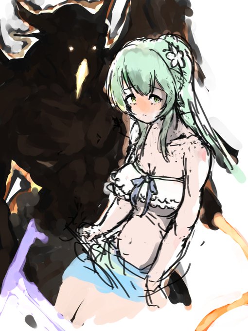 これはフォロワーの名前以外全然知らない推しとMtGアリーナで使ってるかっこいいクリーチャーの絵 