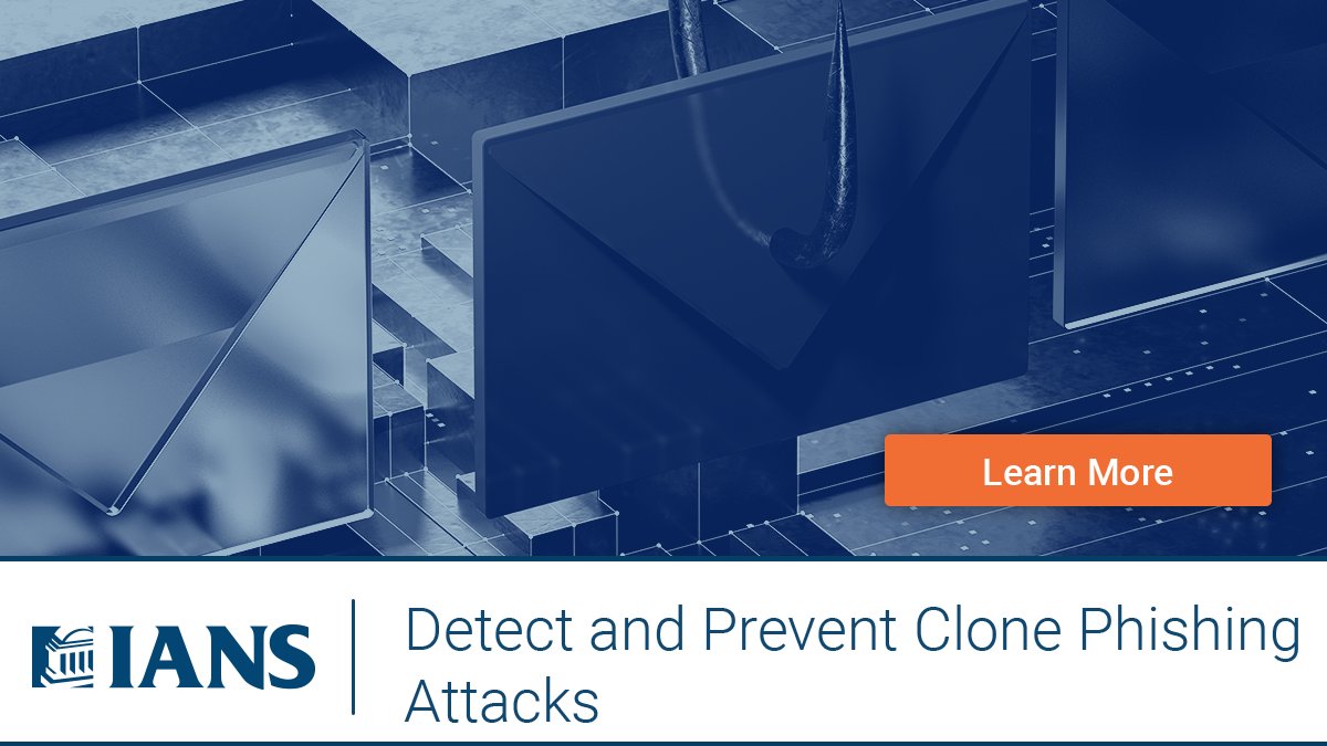 Can your employees identify clone phishing emails and avoid attacks? Find best practices. bit.ly/3zkKJlm

#infosec #clonephishing #informationsecurity #cybersecurity #securitytraining #antiphishing #phishing #malware