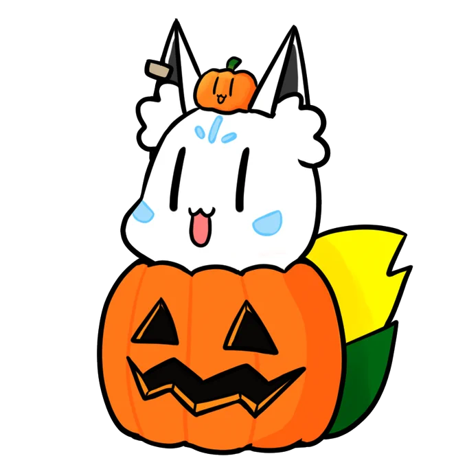 ハロウィンも近いのでかぼちゃすこん部をば #白上配信素材 
