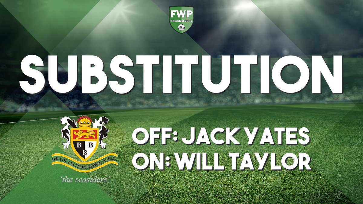 SUB: Will Taylor replaced Jack Yates (71') @PitchingIn_