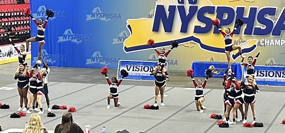 #BPatriotProud <a href="/BinghamtonCSD/">Binghamton CSD</a> Congratulations to BHS Cheer who took second for Class A NYSPHSAA today. You made us proud!!