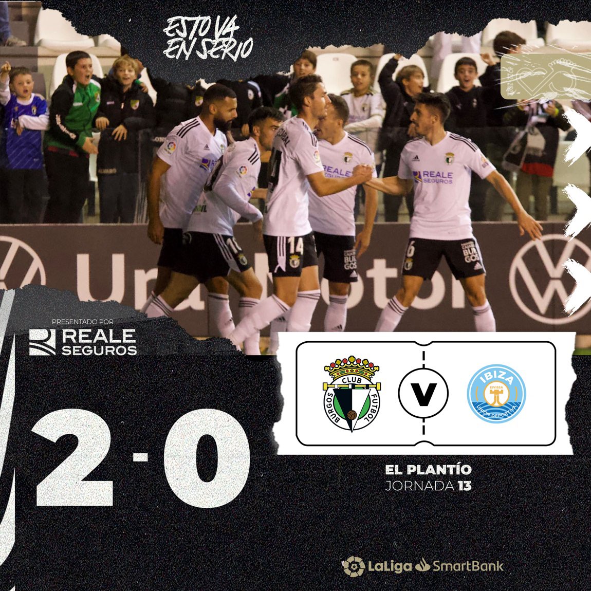 Burgos_CF's tweet photo. 😃 ¡FINAL FINAAL FINAAAL EN EL PLANTÍOOOOO! 😃

𝗦𝗘𝗫𝗧𝗔 victoria de la temporada para seguir en la zona noble de la tabla. +3 

🔲 #BurgosCF 2
[Mourad 3’ Artola 90’]

🟦 @ibizaud 0

#BurgosCFIbiza
#LaLigaSmartBank 
#EstoVaEnSerio https://t.co/PbnryyxP6b