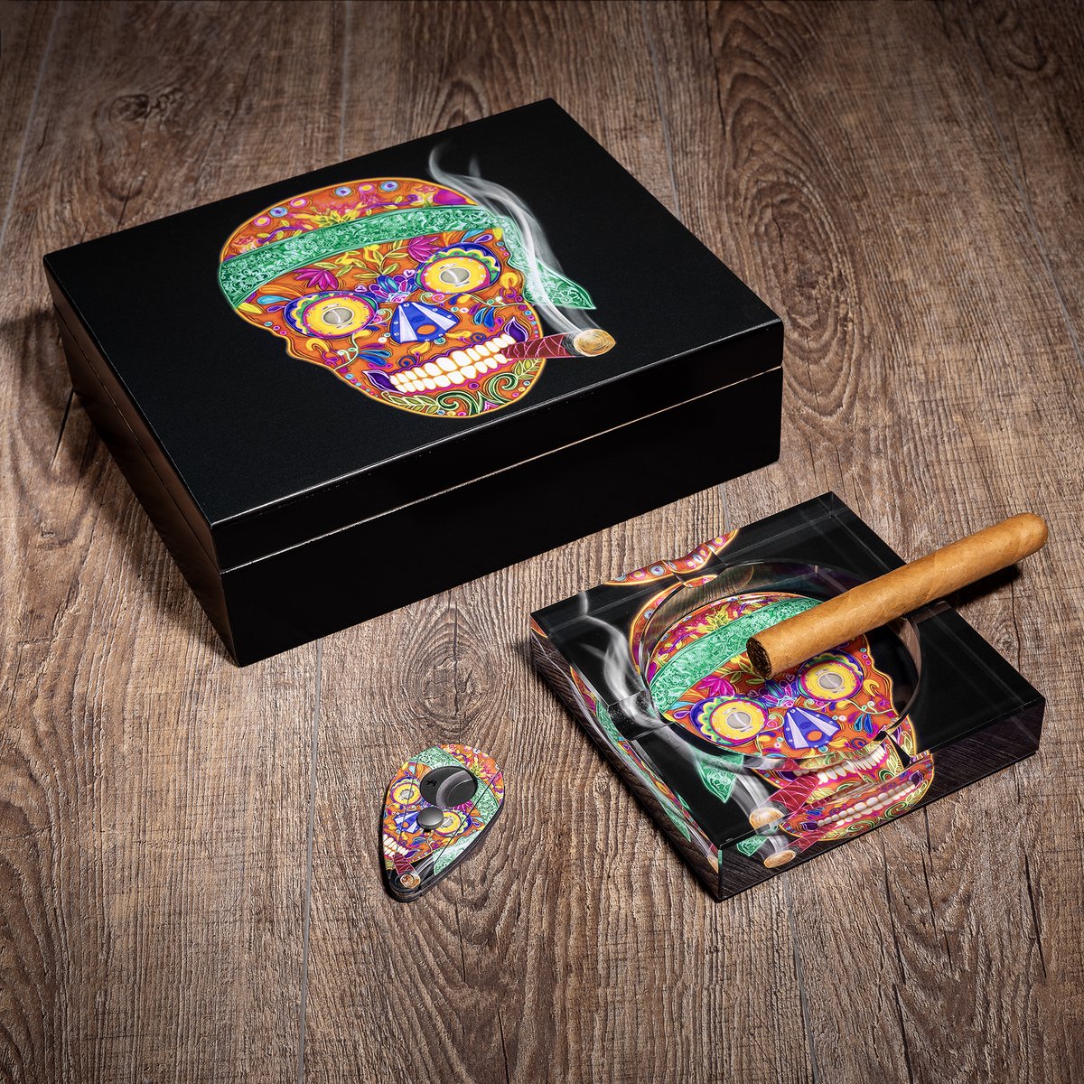QITradingCo's tweet photo. We are honored and excited to partner with @artworksbyjahnv in the Global NFT Gallery Collection: Calavera. A portion of every sale goes towards supporting her art. Now available at retailers near you.  #qualityimporters #qi #xikar #humidorsupreme #nft https://t.co/XOjZdfjmW2