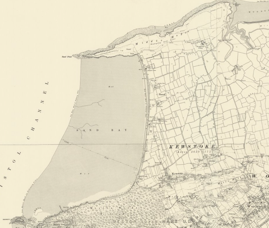 KendallsMaps's tweet photo. Briefly at Sand Bay near Weston-super-Mare today. Always surprise to find a dunes, bungalow and holiday camp strip so far up the Bristol Channel. Seen here on pre-1914 OS mapping (https://t.co/fXxiwPyrYY) and current Landranger 

#sandbay #bristolchannel #wsm #westonsupermare https://t.co/SzIwTCLiZx