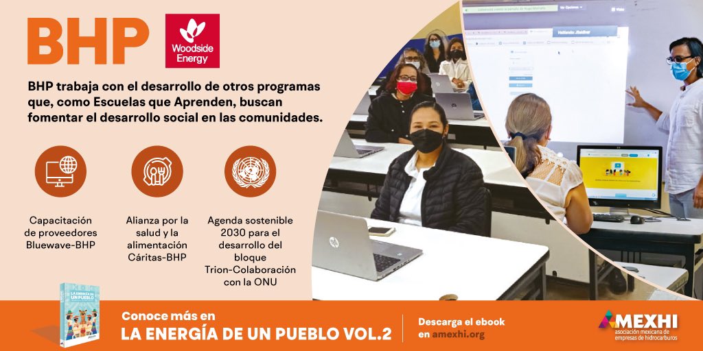 Escuelas que Aprenden y Nuevo Maestro, son el proyecto estrella de <a href="/WoodsideEnergy/">Woodside Energy</a>. Sin embargo, la compañía trabaja en otros proyectos que impulsan el desarrollo social, así como la mejora del medio ambiente.
Descarga #LaEnergíadeunPueblo👉 bit.ly/3yczQAX