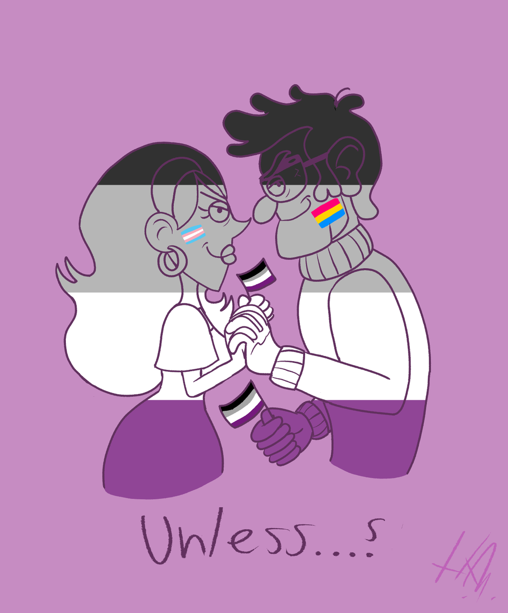 DreamingGumPop's tweet photo. Saw this one meme and since its the last day of Asexual Week I thought I could finally post this pic featuring Stanford Pines with my Gravity Falls-OC Wilma Johansen #GravityFalls #gravityfallsfanart #asexualweek https://t.co/cpndsfZWox