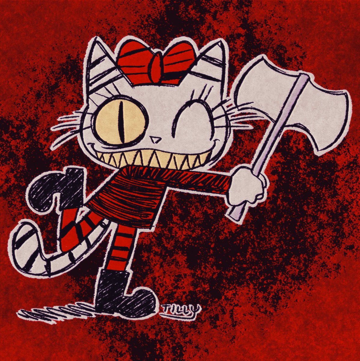 「hot topic cat is so awesome :3 」|tillieのイラスト