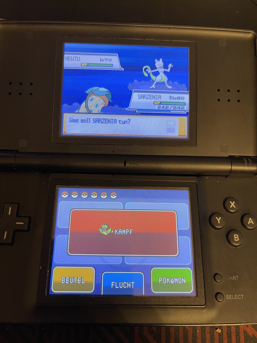 Monosurround89's tweet photo. Yes Sir! Shiny Mewtwo after 14271 SR in my Heart Gold Version. 😊 Now my Gen 1 shiny Living Dex is complete! 😍 #shunten https://t.co/JjvDg7llTF