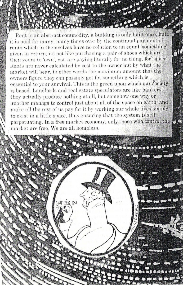 stumbled upon a digital copy of a nyc squatters zine from the 80's or 90's that is extremely good (and also a little depressing) 