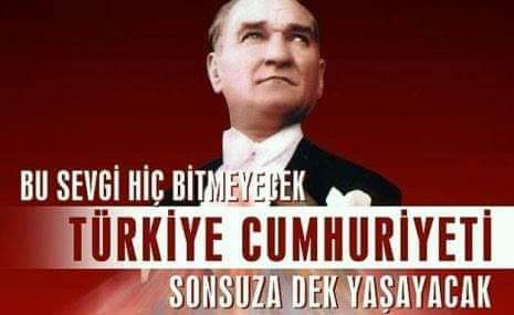 Cumhuriyetimizin kurucusu Ulu Önder Gazi Mustafa Kemal ATATÜRK ve kahraman silah arkadaşlarını saygıyla, şükranla, rahmetle ve özlemle anıyoruz. 
 🇹🇷 #YaşasınCumhuriyet 🇹🇷

🇹🇷 Cumhuriyetimizin 99.Yılı Kutlu Olsun 🇹🇷 
#SonsuzaDekCumhuriyet