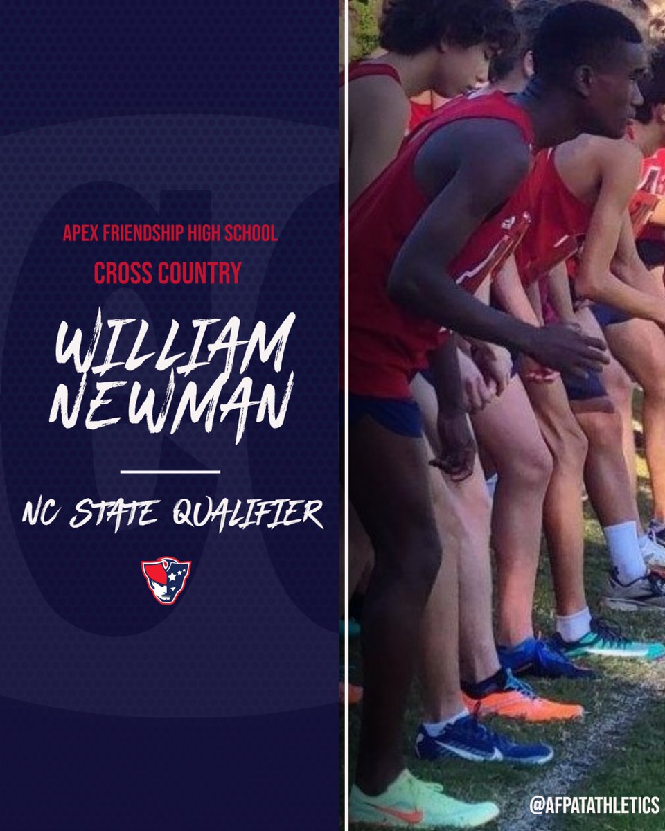Congratulations to William Newman &amp; Riley Peterson on qualifying for the NC Cross Country State Championships. Way to represent! <a href="/_BPittman/">Brian Pittman</a> <a href="/Doug_Poppe68/">Douglas Poppe</a> <a href="/AFHS_AD/">AFHS_AD</a> <a href="/AFHSannounce/">AFHS_Announcements</a> @AFHSPac @AFHSPatPit #PatFam #RepAFHS