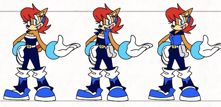 Artboy3Caleb's tweet photo. Here’s the final concepts for the new sonic fan series @SatFFOfficial 
(1/2) https://t.co/YOINXnlXeR