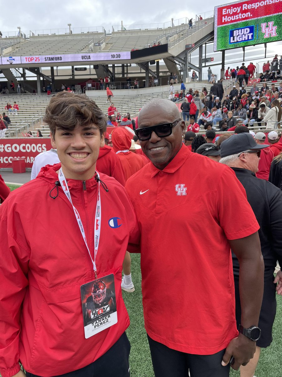 Tanner Perez (@tdperez1) on Twitter photo Thanks <a href="/CoachMCScott/">Mark Scott</a> for the <a href="/UHCougarFB/">Houston Football</a> visit today. Great time watching the homecoming game win! I am looking forward to the opportunity to return #GoCoogs <a href="/7LHSFootball/">Seven Lakes Football</a> <a href="/Carl_Lewis/">Carl Lewis</a> <a href="/SpecialTeamsU/">Special Teams Uā¢</a> Thanks <a href="/CoachMCScott/">Mark Scott</a> for the <a href="/UHCougarFB/">Houston Football</a> visit today. Great time watching the homecoming game win! I am looking forward to the opportunity to return #GoCoogs <a href="/7LHSFootball/">Seven Lakes Football</a> <a href="/Carl_Lewis/">Carl Lewis</a> <a href="/SpecialTeamsU/">Special Teams Uā¢</a>