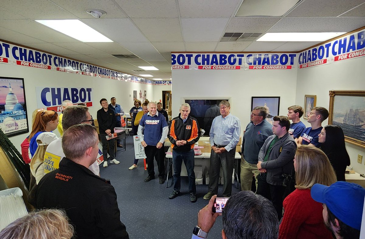 SteveChabot's tweet photo. Was joined by @robportman, @ChairmanAlex, and many of our great @HamCoGOP candidates this morning at our Campaign HQ. Team Chabot is energized and sprinting through the finishline! #OH01 https://t.co/W8Tz6FWcvp