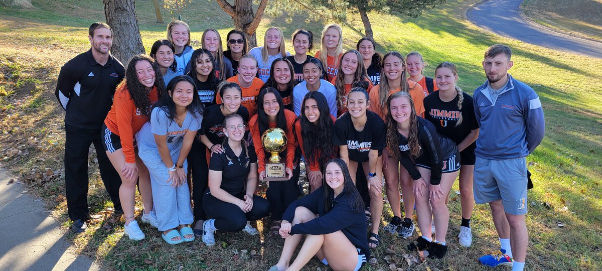 GPACSports's tweet photo. The @JimmieAthletics Women's Soccer Team claimed the GPAC regular season title today with a 1-1 draw in Sioux City. @UJWsoccer (34 points) will be the number one seed when the GPAC Tournament opens on Wednesday! https://t.co/E7qi2GCZJ5
