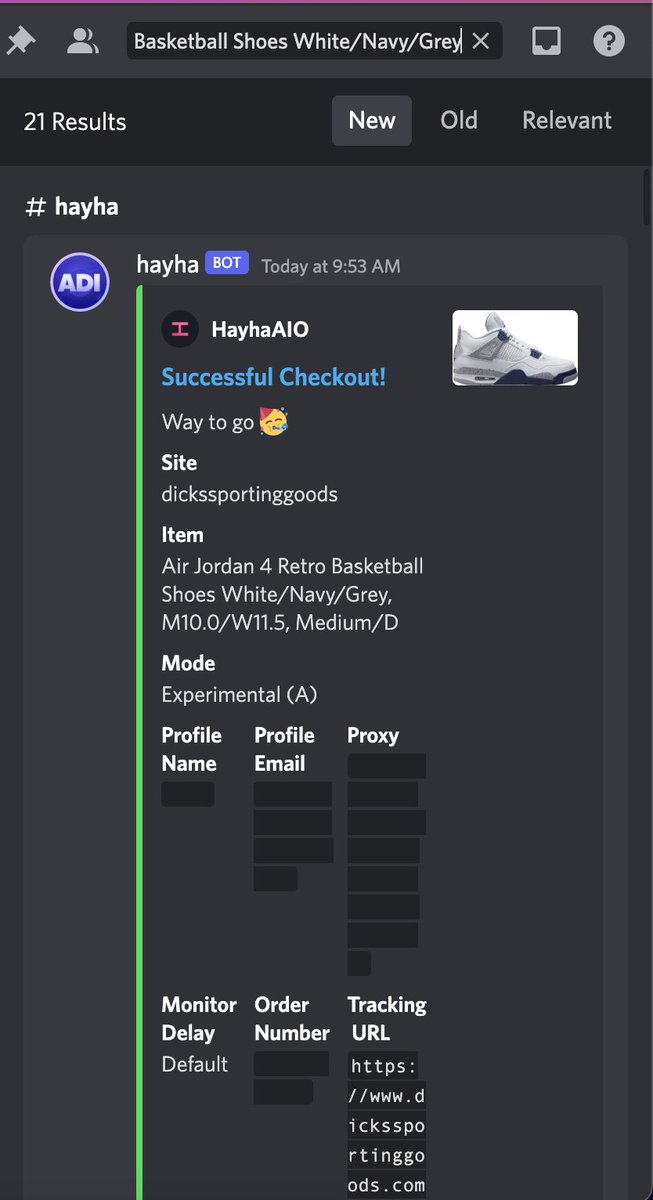 adicooks's tweet image. Thanks, @HayhaBots @ValorAIO @ProxyHeavenio 
7 DSG Orders on DSG Stuck and 1 Unlogged SP Order.