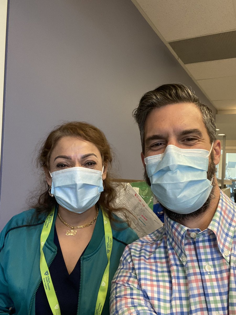Spent some time at Mississauaga Hospital Saturday morning rounding with the amazing weekend staff caring for our community. Got to meet Ruby who has been a nurse for 29 years and is taking on a Clinical Educator role next month! Best nurses ever over here at <a href="/THP_hospital/">Trillium Health Partners</a>!