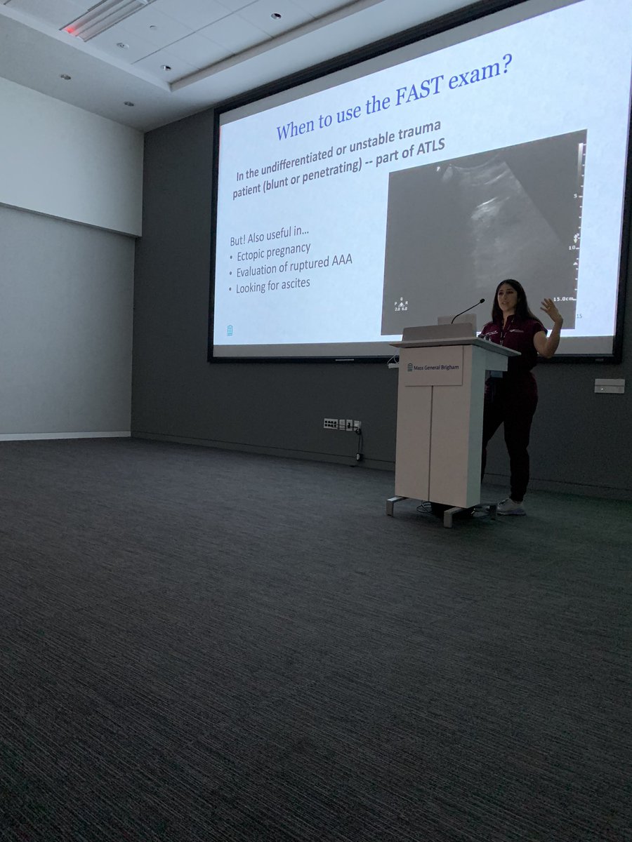 RobertAdrianMD's tweet photo. @CaitlinAzzo with some excellent abdominal FAST pearls at the MGH CME Ultrasound Course! #MGHPOCUS https://t.co/2lw9mRMZQF