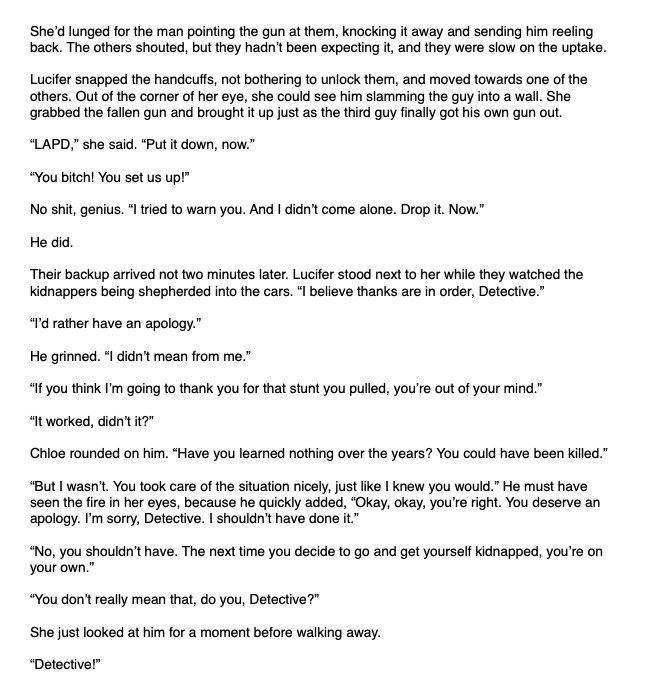 que_sarrat's tweet photo. #Lucitober2022 - Evidence

While working a case, Chloe has to deal with kidnappers and a partner who's enjoying the whole thing far too much. https://t.co/R0qVEjwavP