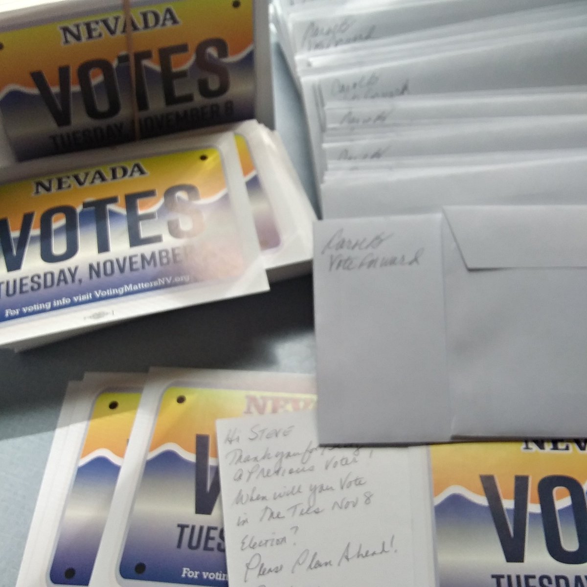 CarolBenedict13's tweet photo. @votefwd
#bigsend
200 postcards in mail yesterday
80 letters today
The ballot box is our platform to voice our opinion....
Let your voice your opinion be heard
VOTE https://t.co/Wz0dIG8dWn