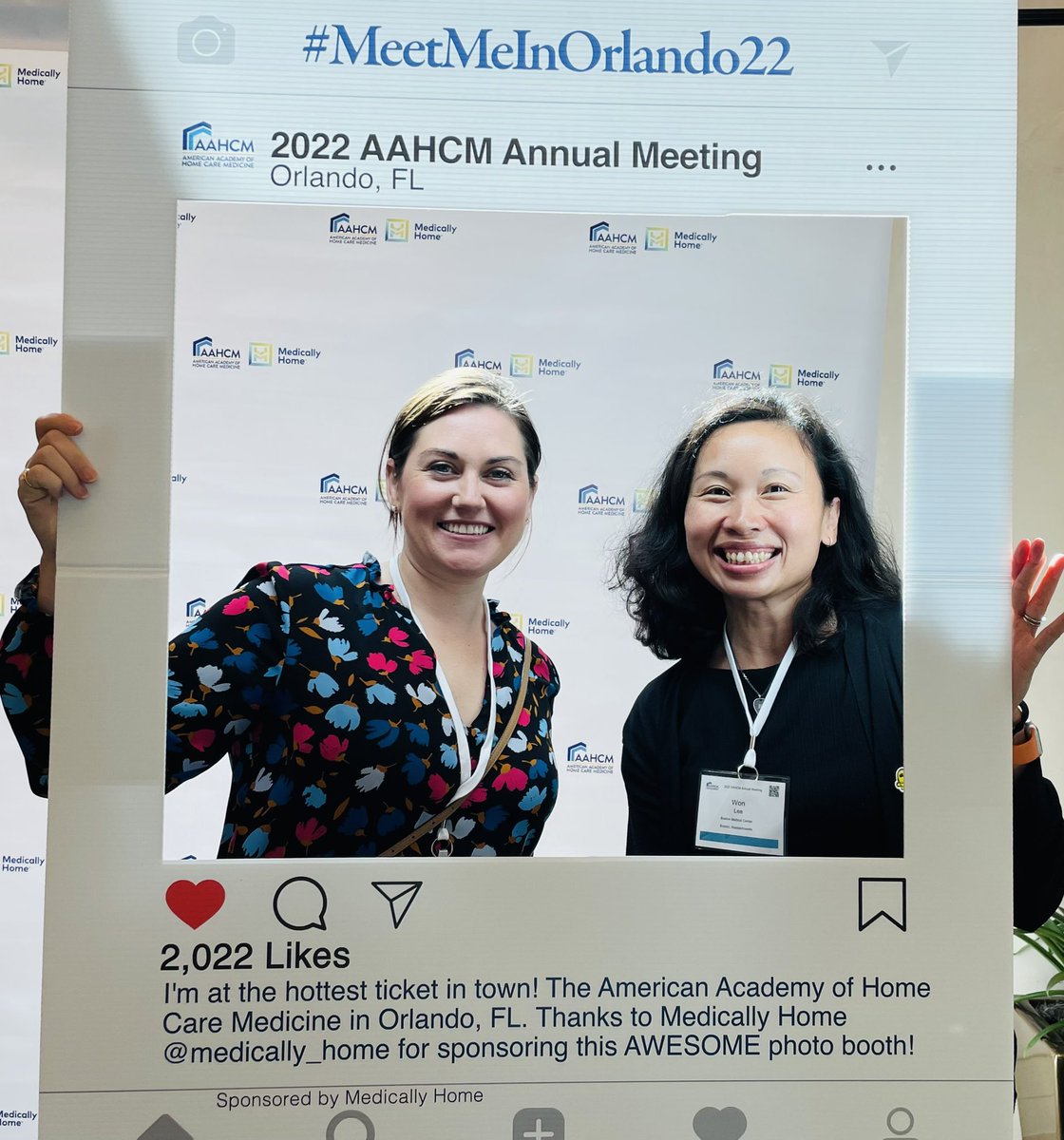 WonMLeeMD's tweet photo. Awesome conference with my bestest operations manager buddy Rory Silvia - engaging and brainstorming and innovating ways to enhance our home care program at @The_BMC #AAHCM #homecaremedicine #homemedtwitter @BUgeriatrics #AAHCMAM22 #MeetMeInOrlando2022 https://t.co/JqYnOgHapm