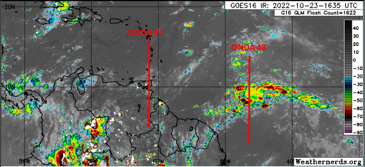 Aviso #Venezuela ⚠️ por favor.. mantener precaucion municipios,  por llegada de nuevas lluvias y fuertes que afectarán a partir de mañana domingo. Onda tropical 48 llegando durante las primeras horas de este domingo. #Precaucion allá.